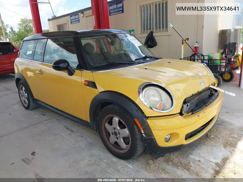 2009 Mini Cooper Clubman VIN: WMWML335X9TX34641 Lot: 45534456
