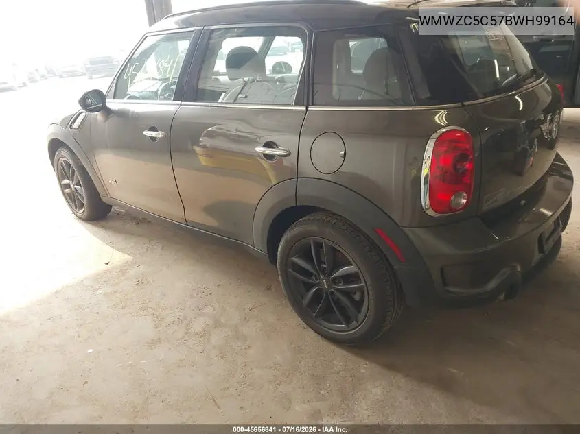 2011 Mini Cooper S Countryman VIN: WMWZC5C57BWH99164 Lot: 45656841