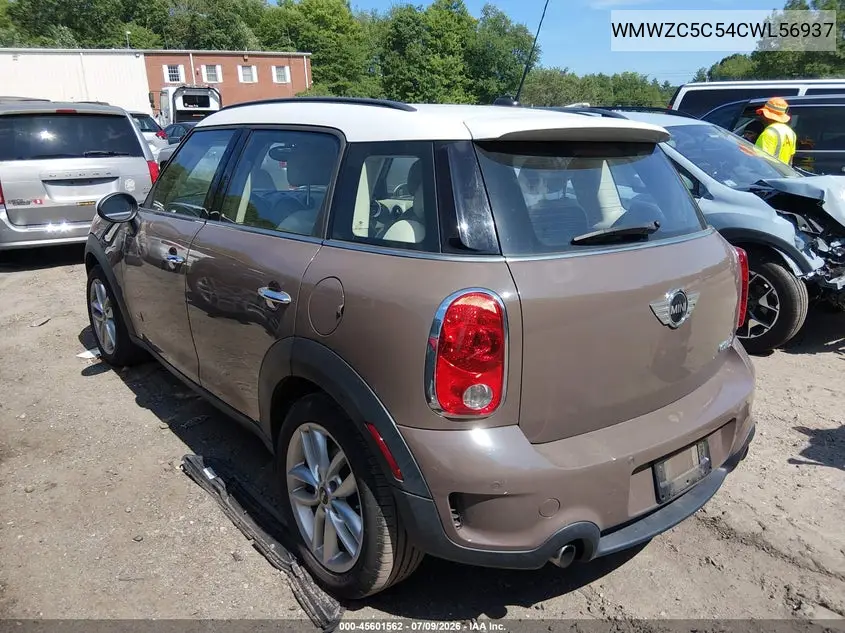 2012 Mini Cooper S Countryman VIN: WMWZC5C54CWL56937 Lot: 45601562