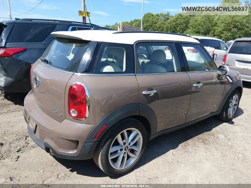 2012 Mini Cooper S Countryman VIN: WMWZC5C54CWL56937 Lot: 45601562