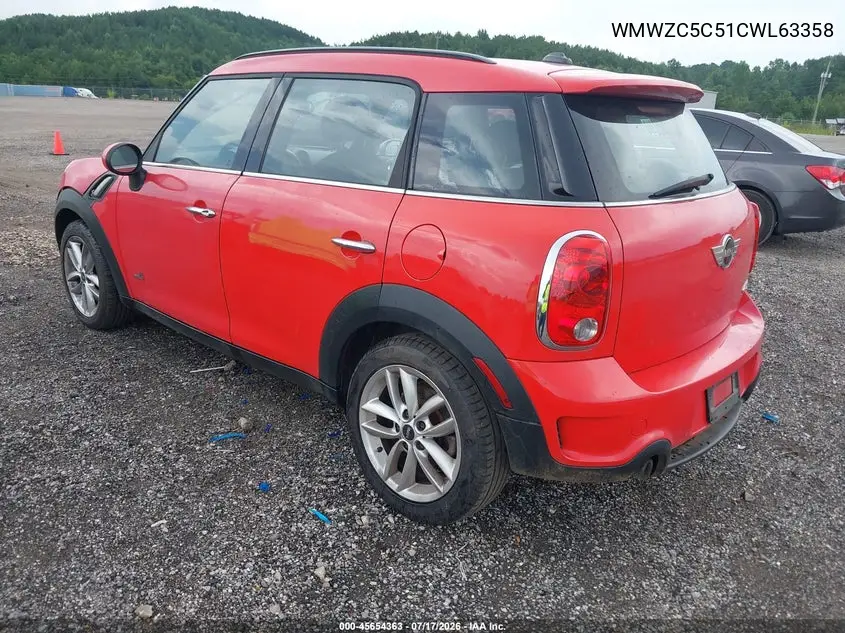 2012 Mini Cooper S Countryman VIN: WMWZC5C51CWL63358 Lot: 45654363