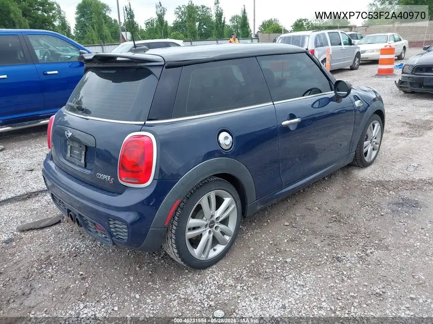 2015 Mini Hardtop Cooper S VIN: WMWXP7C53F2A40970 Lot: 45231554