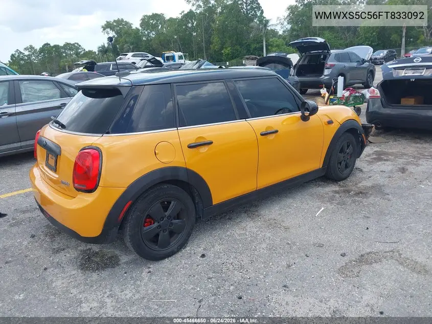 2015 Mini Hardtop Cooper VIN: WMWXS5C56FT833092 Lot: 45466650
