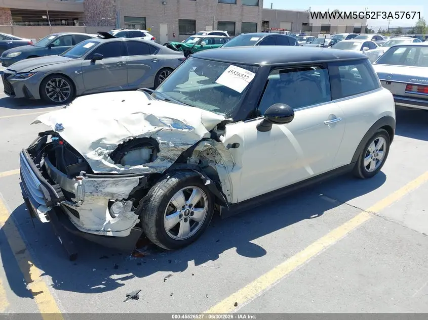 2015 Mini Hardtop Cooper VIN: WMWXM5C52F3A57671 Lot: 45526527