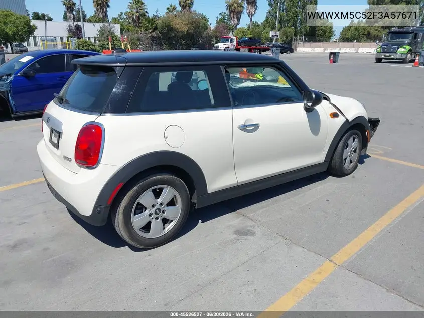 2015 Mini Hardtop Cooper VIN: WMWXM5C52F3A57671 Lot: 45526527