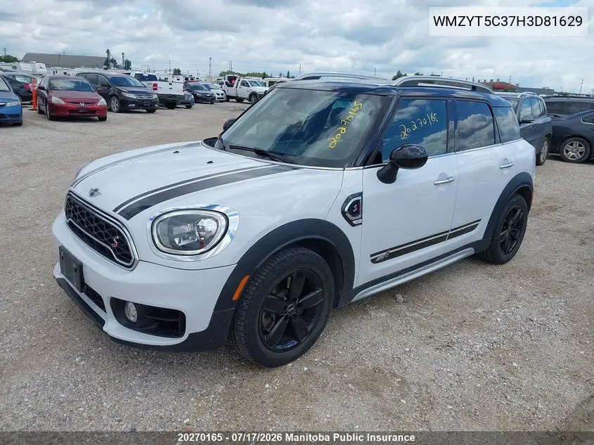 2017 Mini Cooper Countryman S All4 VIN: WMZYT5C37H3D81629 Lot: 20270165