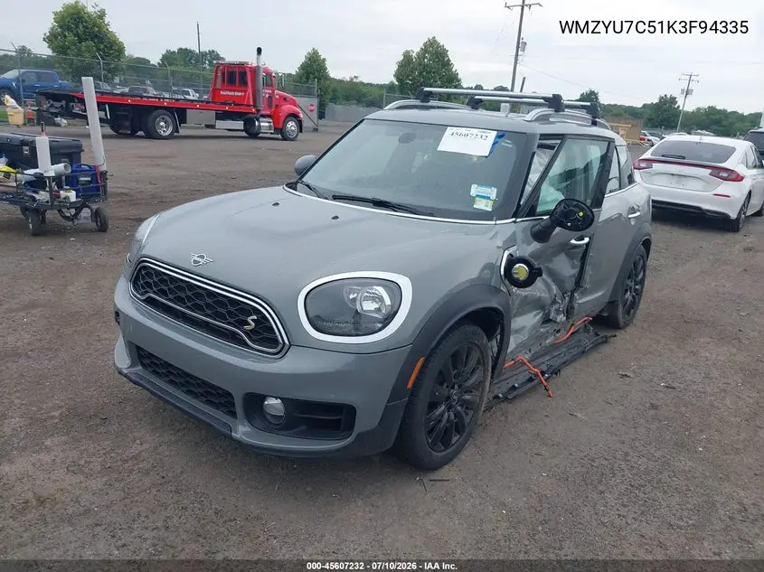 2019 Mini E Countryman Cooper S VIN: WMZYU7C51K3F94335 Lot: 45607232