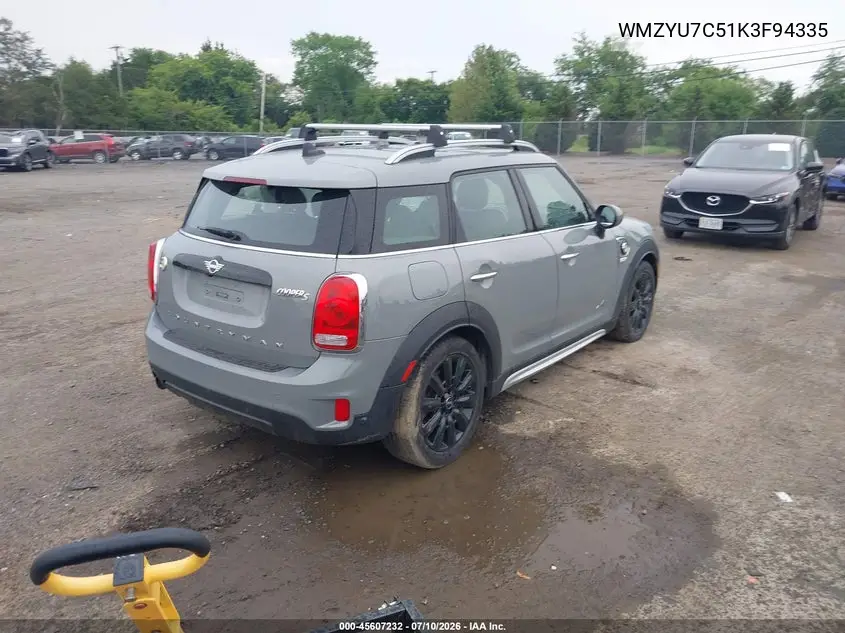 2019 Mini E Countryman Cooper S VIN: WMZYU7C51K3F94335 Lot: 45607232