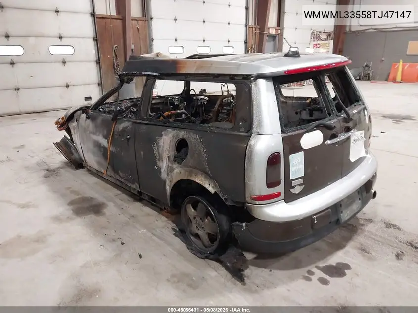 2008 Mini Cooper Clubman VIN: WMWML33558TJ47147 Lot: 45066431