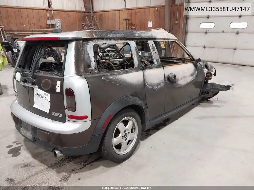 2008 Mini Cooper Clubman VIN: WMWML33558TJ47147 Lot: 45066431