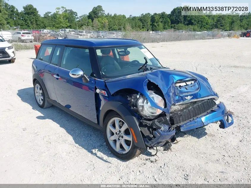 2008 Mini Cooper S Clubman VIN: WMWMM33538TP72028 Lot: 45473154