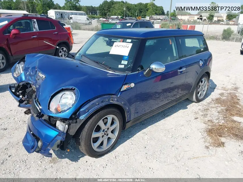 2008 Mini Cooper S Clubman VIN: WMWMM33538TP72028 Lot: 45473154