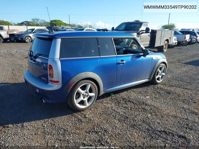 2009 Mini Cooper S Clubman VIN: WMWMM33549TP90202 Lot: 44729385
