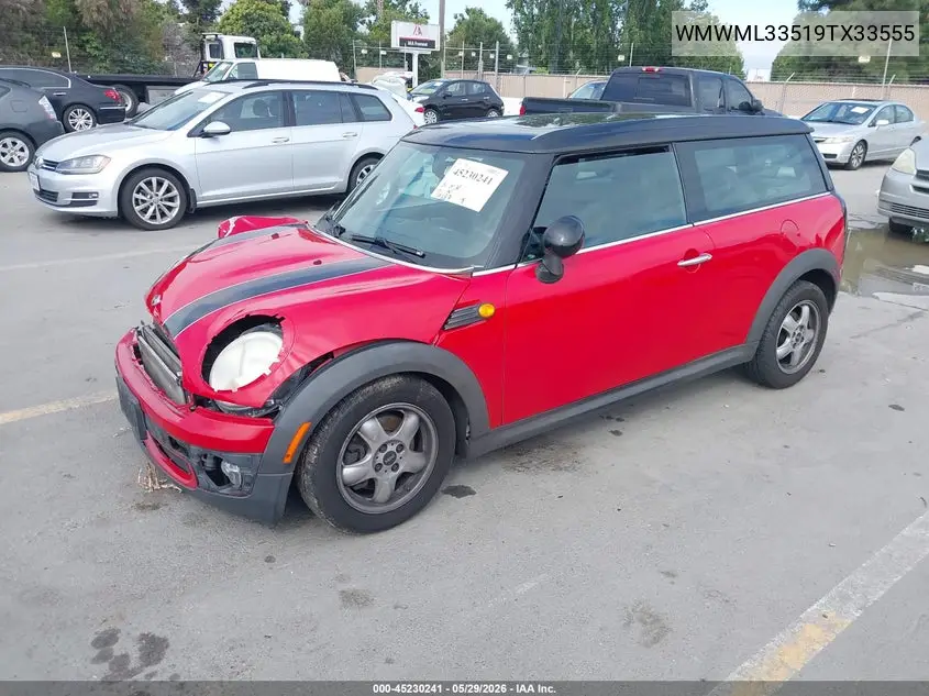 2009 Mini Cooper Clubman VIN: WMWML33519TX33555 Lot: 45230241