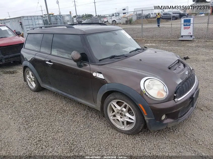 2009 Mini Cooper S Clubman VIN: WMWMM33569TP72378 Lot: 45294601