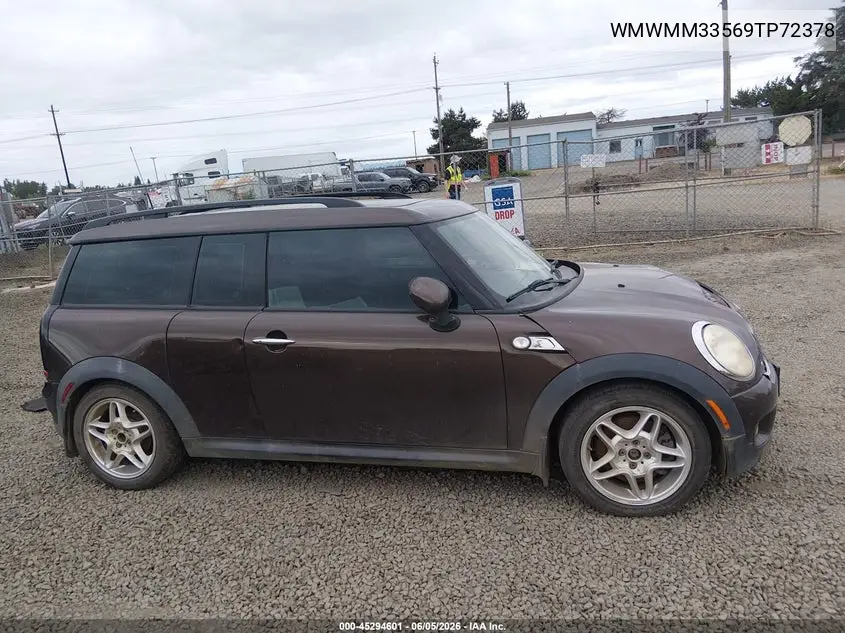 2009 Mini Cooper S Clubman VIN: WMWMM33569TP72378 Lot: 45294601
