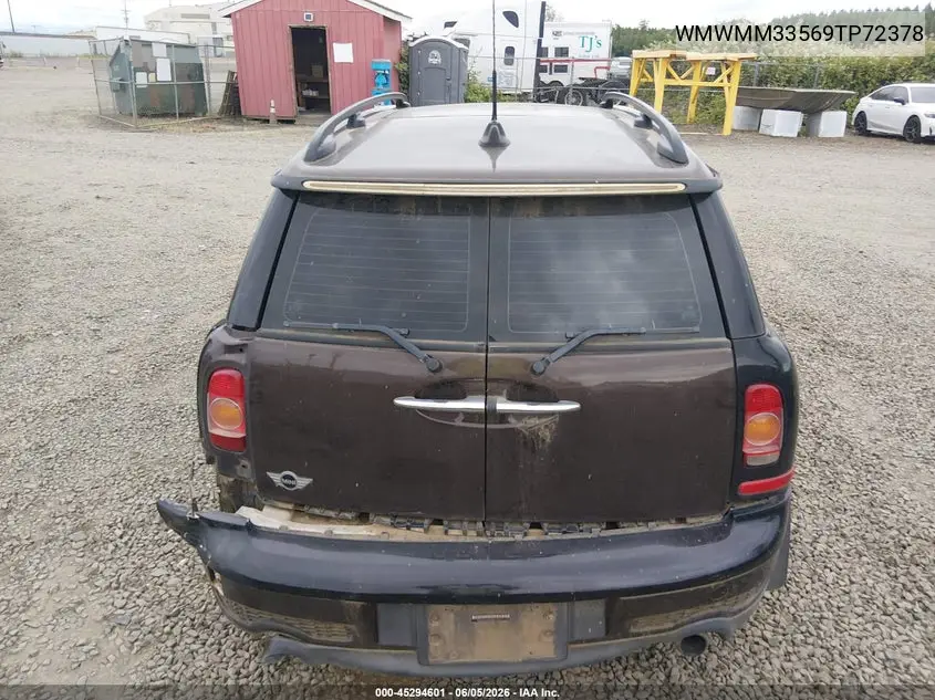 2009 Mini Cooper S Clubman VIN: WMWMM33569TP72378 Lot: 45294601