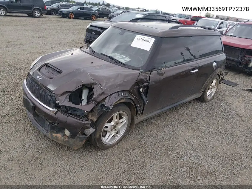 2009 Mini Cooper S Clubman VIN: WMWMM33569TP72378 Lot: 45294601