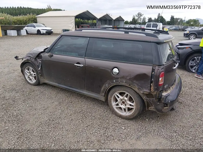 2009 Mini Cooper S Clubman VIN: WMWMM33569TP72378 Lot: 45294601