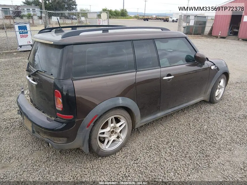 2009 Mini Cooper S Clubman VIN: WMWMM33569TP72378 Lot: 45294601