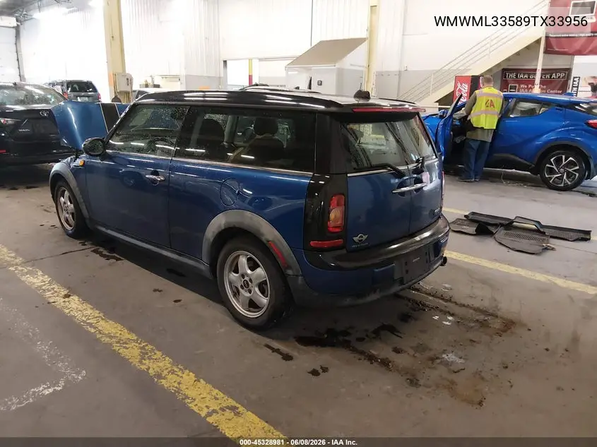 2009 Mini Cooper Clubman VIN: WMWML33589TX33956 Lot: 45328981