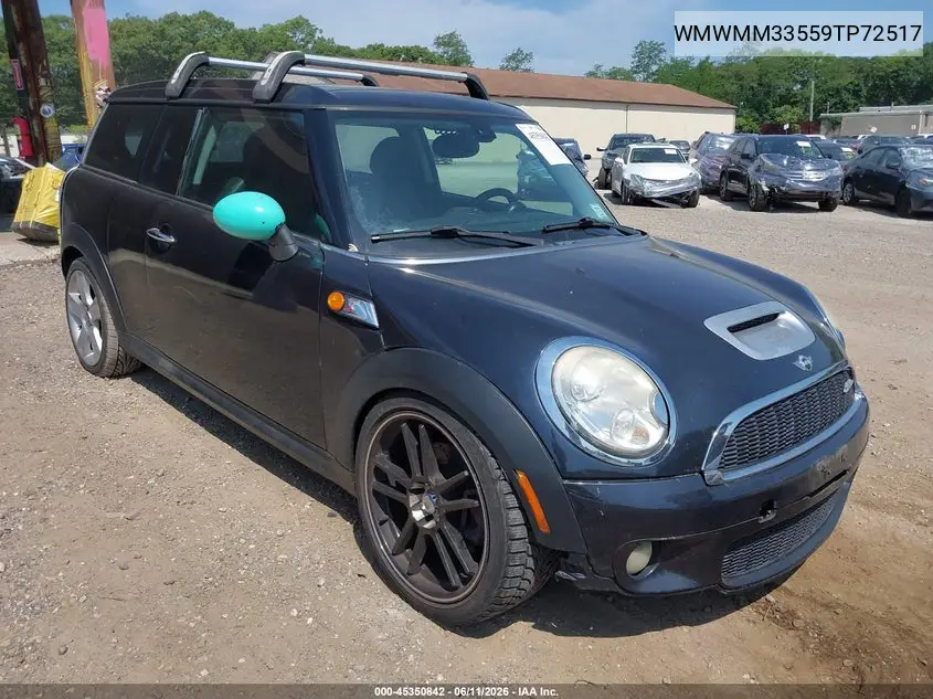 2009 Mini Cooper S Clubman VIN: WMWMM33559TP72517 Lot: 45350842