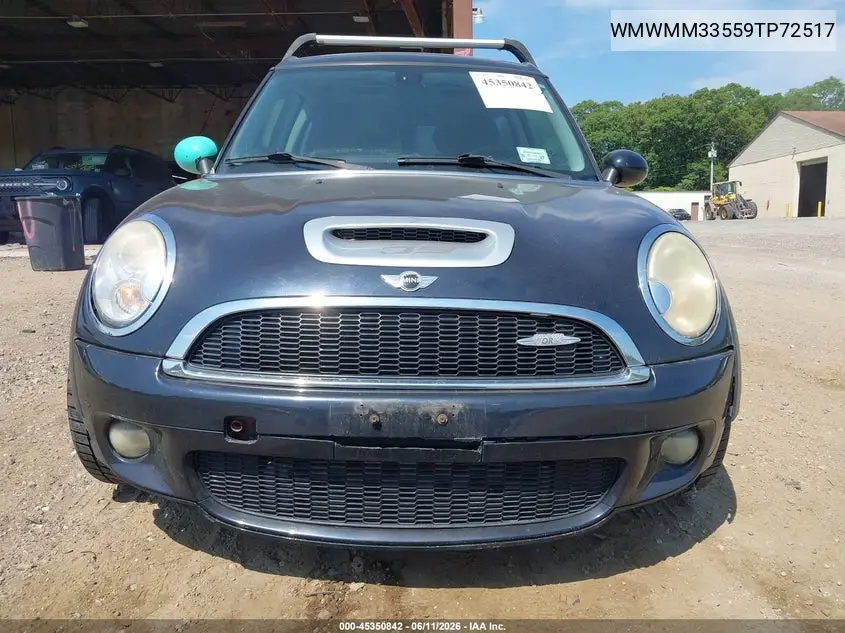 2009 Mini Cooper S Clubman VIN: WMWMM33559TP72517 Lot: 45350842