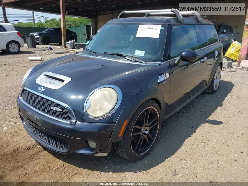2009 Mini Cooper S Clubman VIN: WMWMM33559TP72517 Lot: 45350842