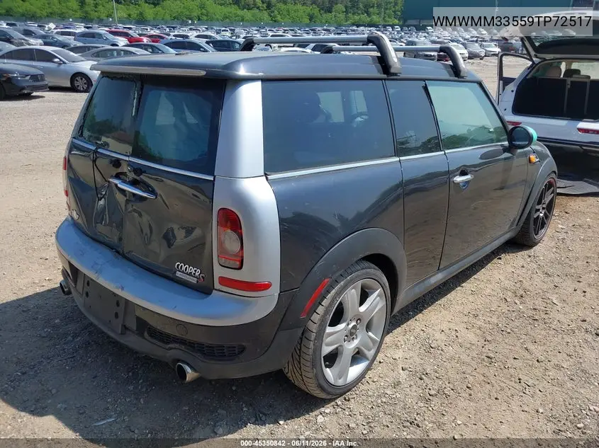 2009 Mini Cooper S Clubman VIN: WMWMM33559TP72517 Lot: 45350842