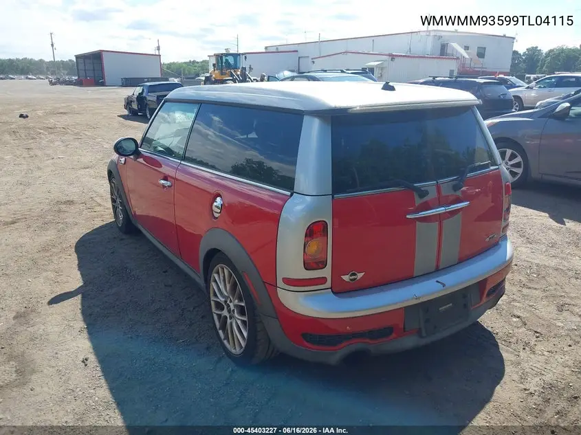 2009 Mini John Cooper Works Clubman VIN: WMWMM93599TL04115 Lot: 45403227