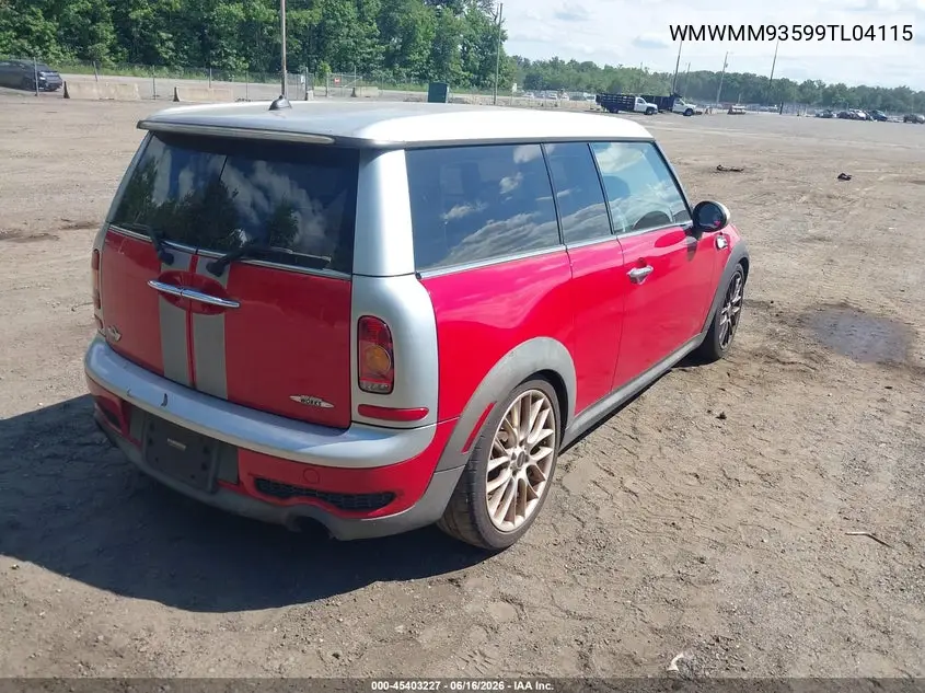2009 Mini John Cooper Works Clubman VIN: WMWMM93599TL04115 Lot: 45403227
