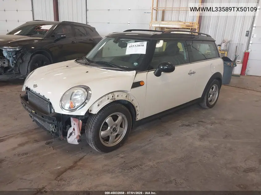 2009 Mini Cooper Clubman VIN: WMWML33589TX50109 Lot: 45532858