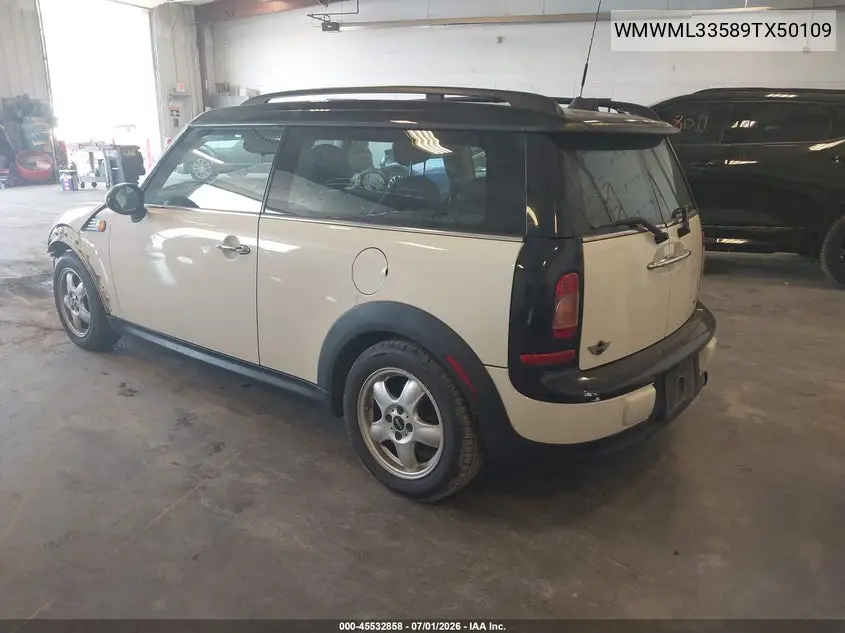 2009 Mini Cooper Clubman VIN: WMWML33589TX50109 Lot: 45532858
