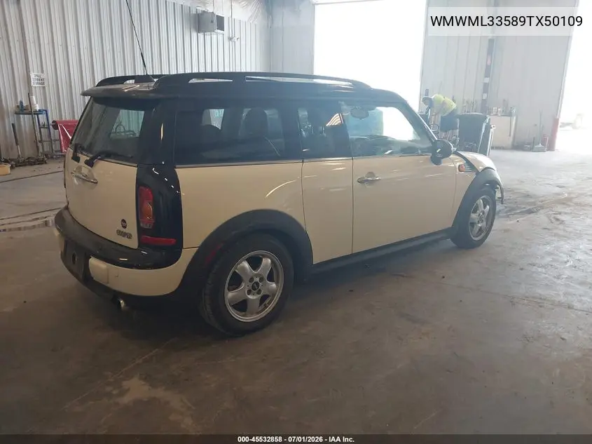 2009 Mini Cooper Clubman VIN: WMWML33589TX50109 Lot: 45532858