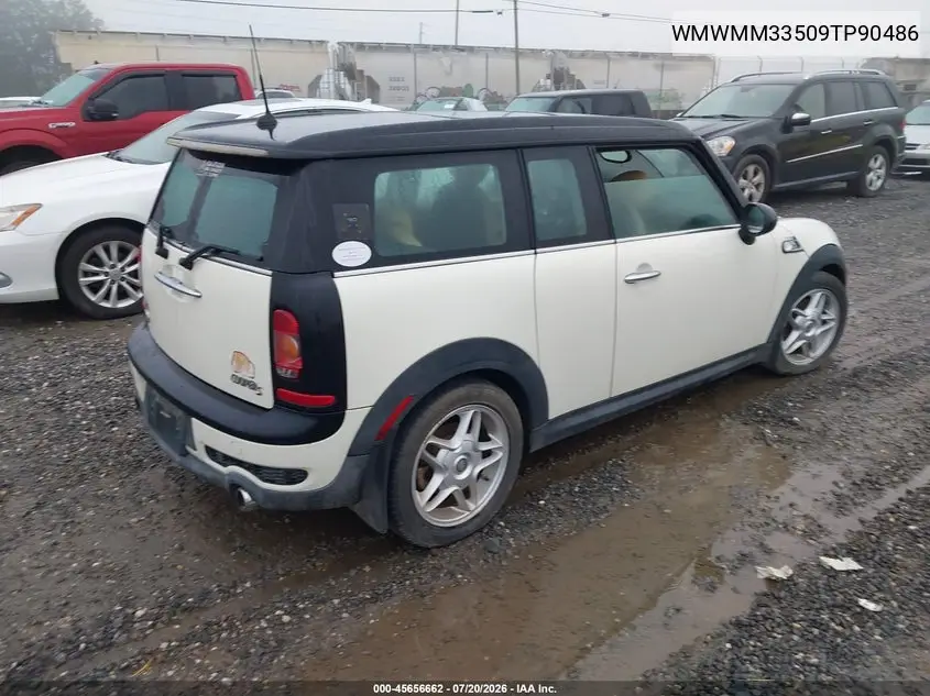 2009 Mini Cooper S Clubman VIN: WMWMM33509TP90486 Lot: 45656662