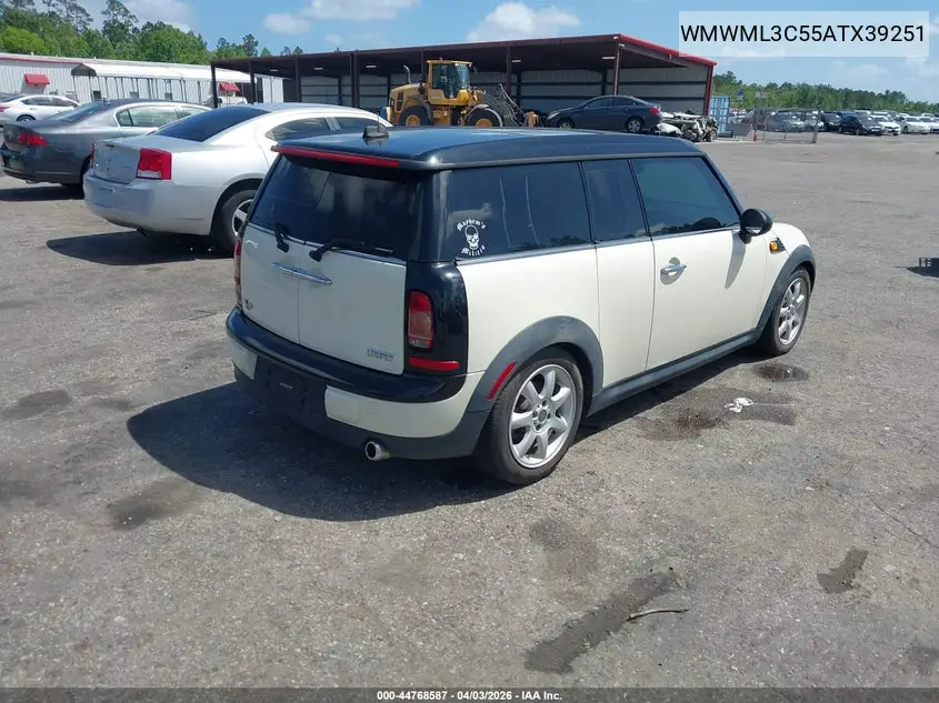 2010 Mini Cooper Clubman VIN: WMWML3C55ATX39251 Lot: 44768587