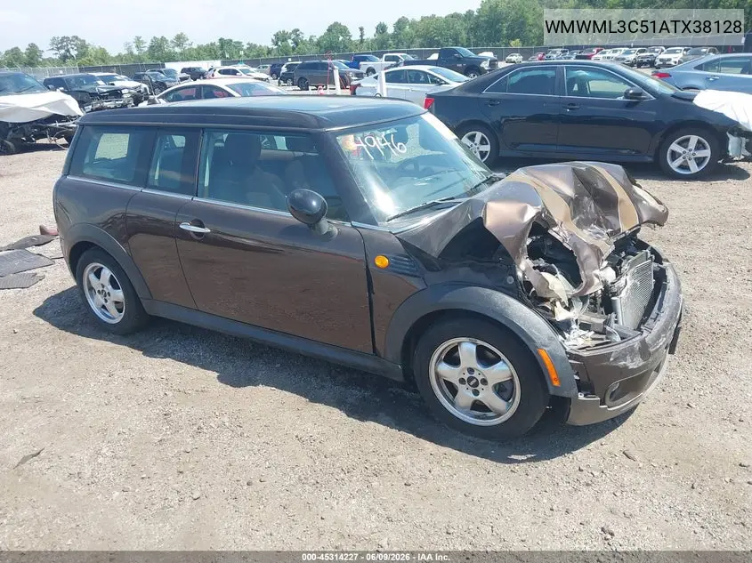 2010 Mini Cooper Clubman VIN: WMWML3C51ATX38128 Lot: 45314227