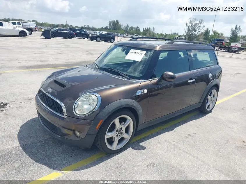 2010 Mini Cooper S Clubman VIN: WMWMM3C52ATZ33216 Lot: 45489570