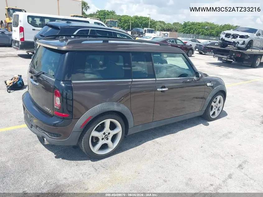 2010 Mini Cooper S Clubman VIN: WMWMM3C52ATZ33216 Lot: 45489570