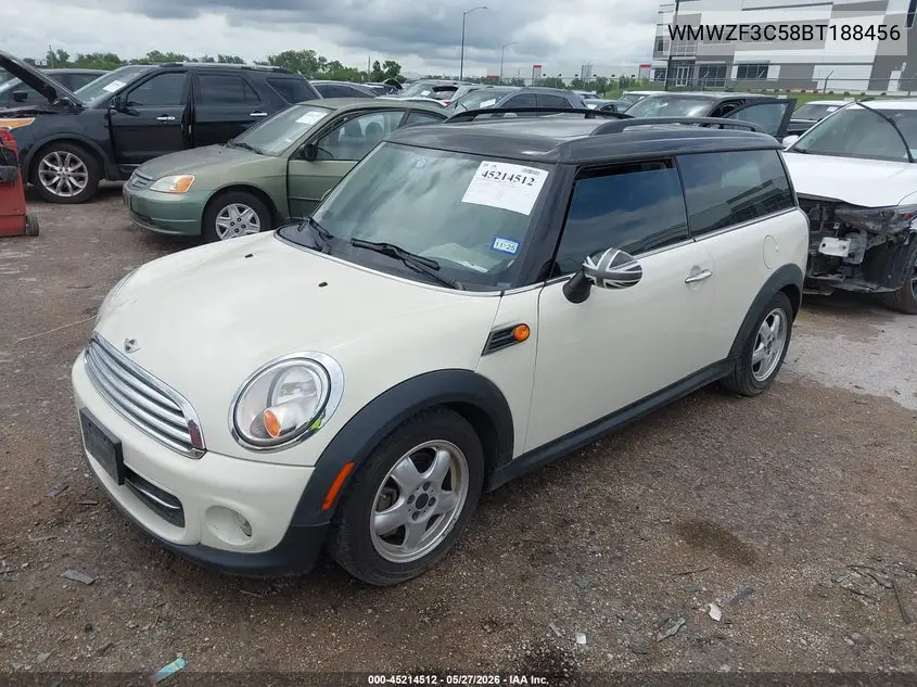 2011 Mini Cooper Clubman VIN: WMWZF3C58BT188456 Lot: 45214512