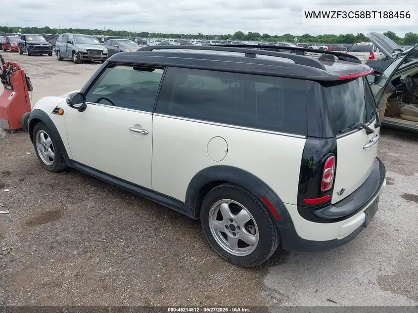2011 Mini Cooper Clubman VIN: WMWZF3C58BT188456 Lot: 45214512