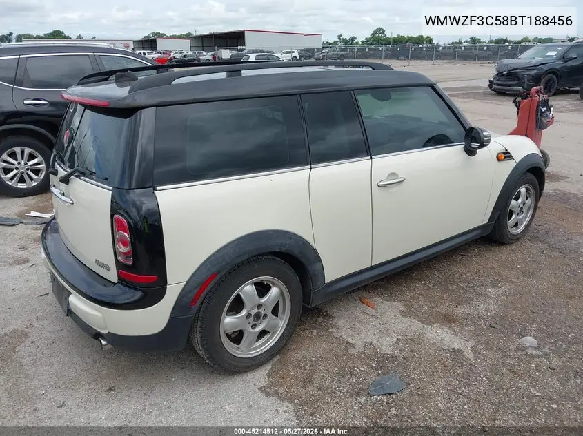 2011 Mini Cooper Clubman VIN: WMWZF3C58BT188456 Lot: 45214512