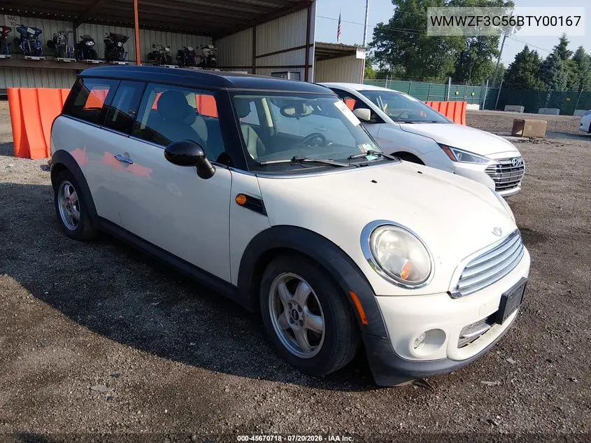 2011 Mini Cooper Clubman VIN: WMWZF3C56BTY00167 Lot: 45670718