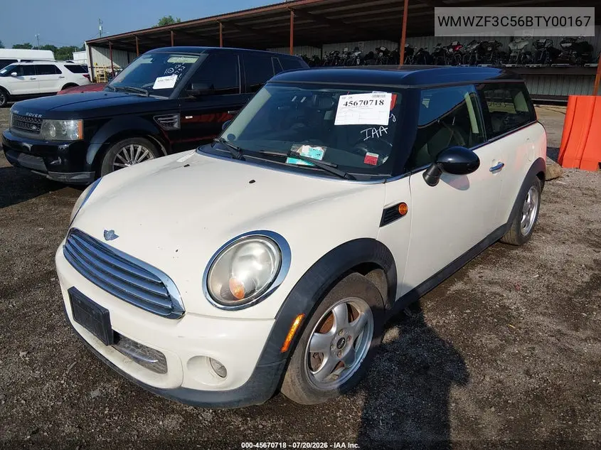 2011 Mini Cooper Clubman VIN: WMWZF3C56BTY00167 Lot: 45670718