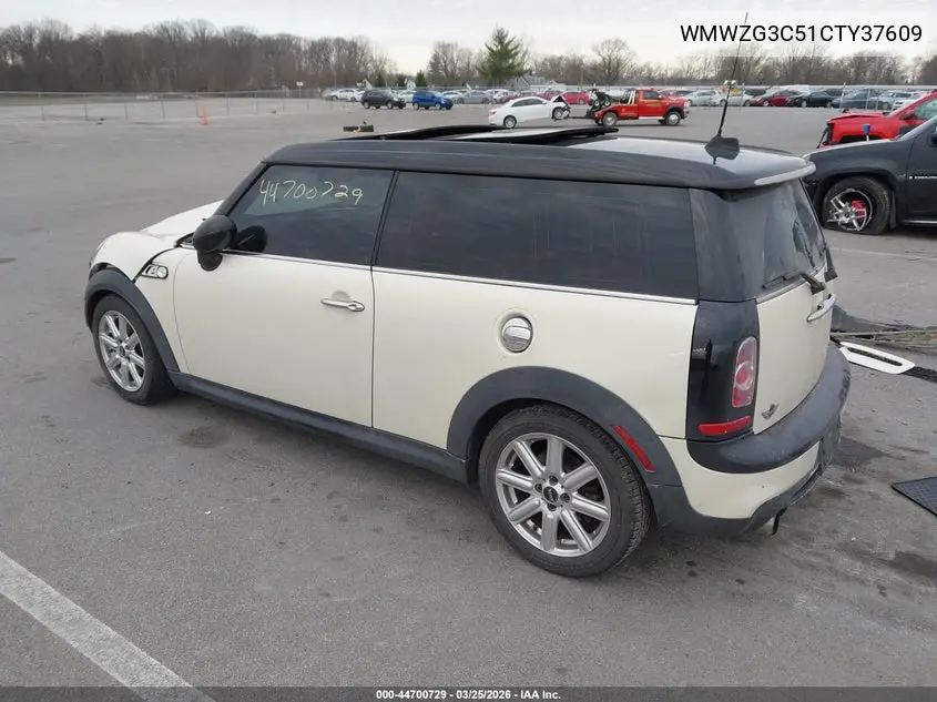 2012 Mini Cooper S Clubman VIN: WMWZG3C51CTY37609 Lot: 44700729