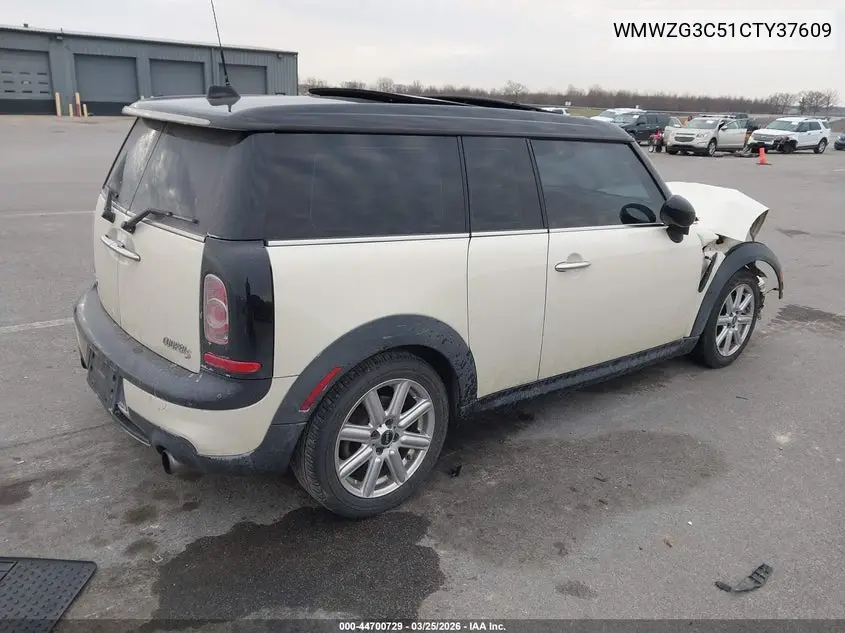 2012 Mini Cooper S Clubman VIN: WMWZG3C51CTY37609 Lot: 44700729