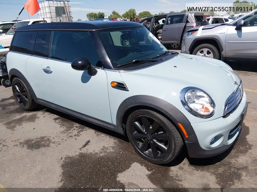 2012 Mini Cooper Clubman VIN: WMWZF3C55CT189114 Lot: 45064536