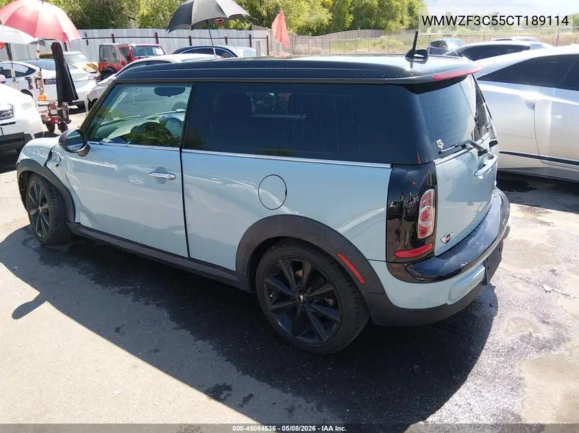 2012 Mini Cooper Clubman VIN: WMWZF3C55CT189114 Lot: 45064536