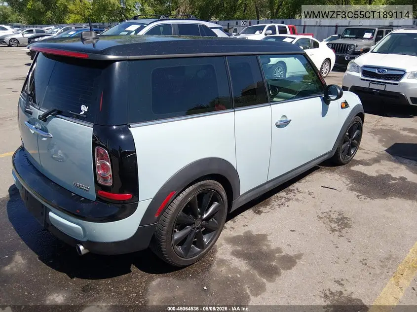 2012 Mini Cooper Clubman VIN: WMWZF3C55CT189114 Lot: 45064536