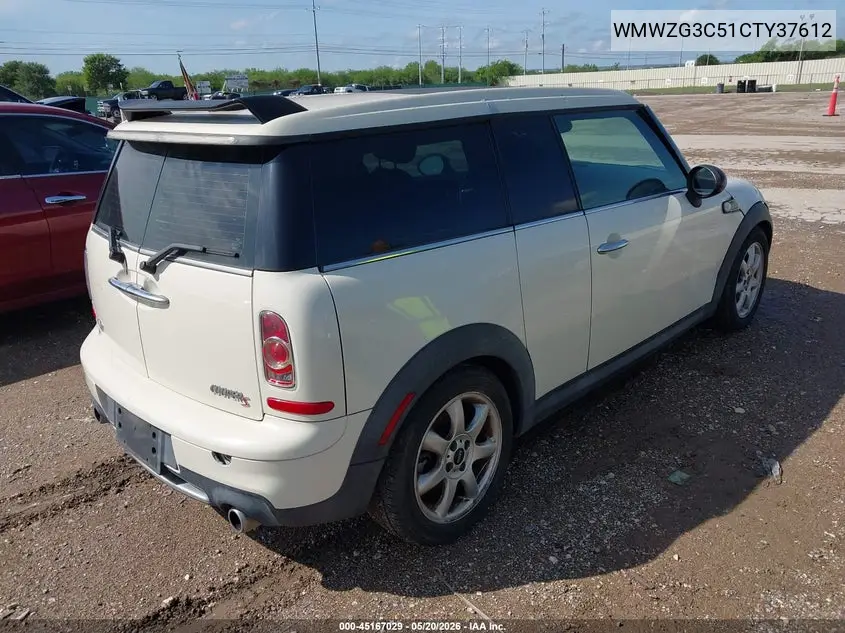 2012 Mini Cooper S Clubman VIN: WMWZG3C51CTY37612 Lot: 45167029